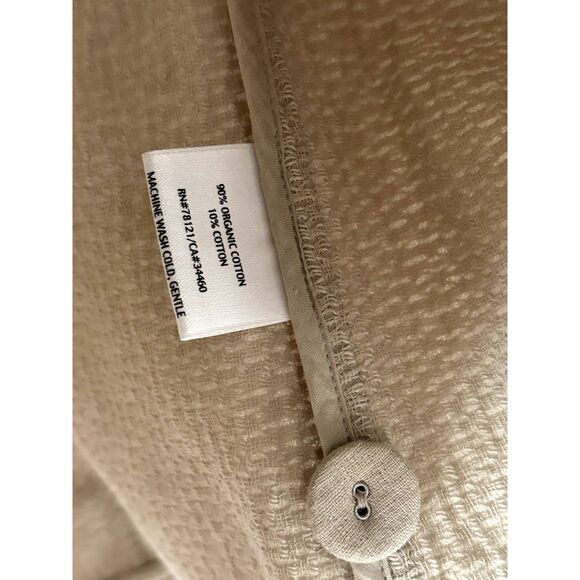 Eileen Fisher Blazer Jacket Size Medium pockets Neutral Minimalist Cotton N34 - Picture 12 of 15